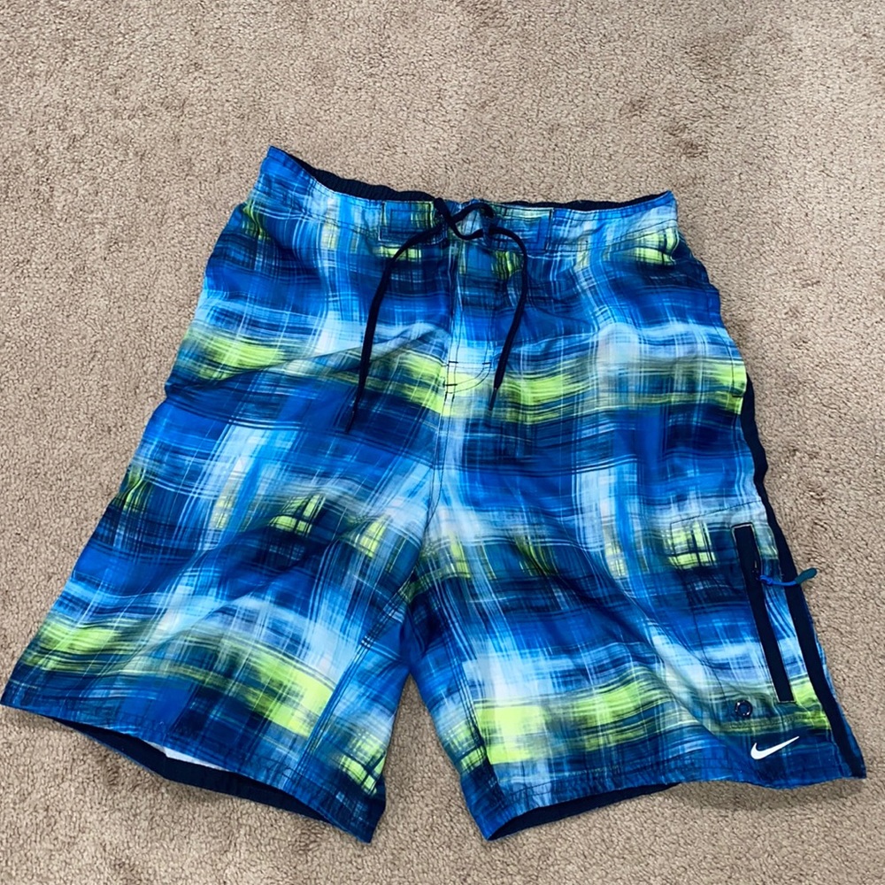 Nike Men’s Multicolor Blue&Yellow Swimming Shorts